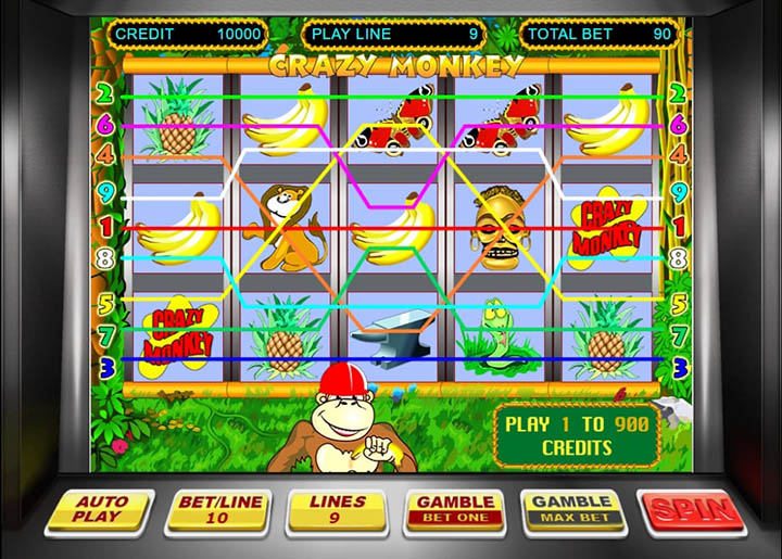 Выбор бонуса Crazy Monkey